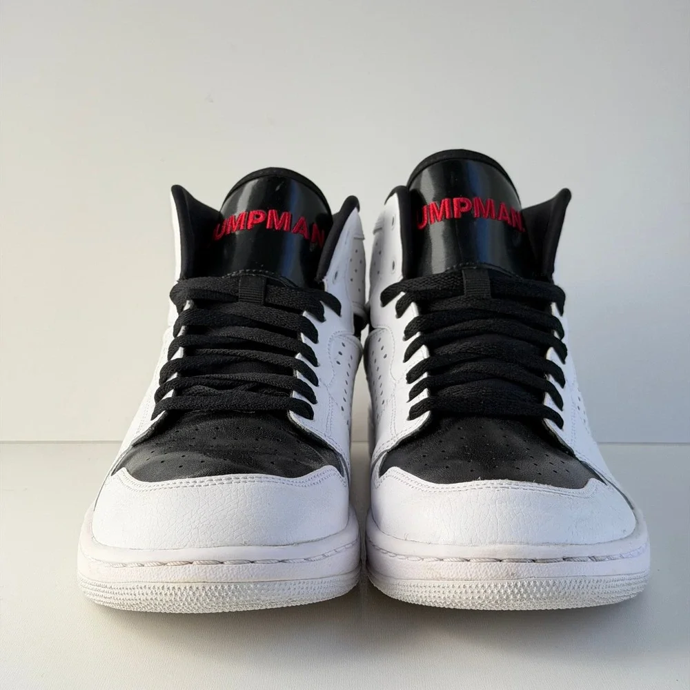 Jordan Access Basketball Shoes Mens 10 White Black Red Mid Top Retro Sneakers
